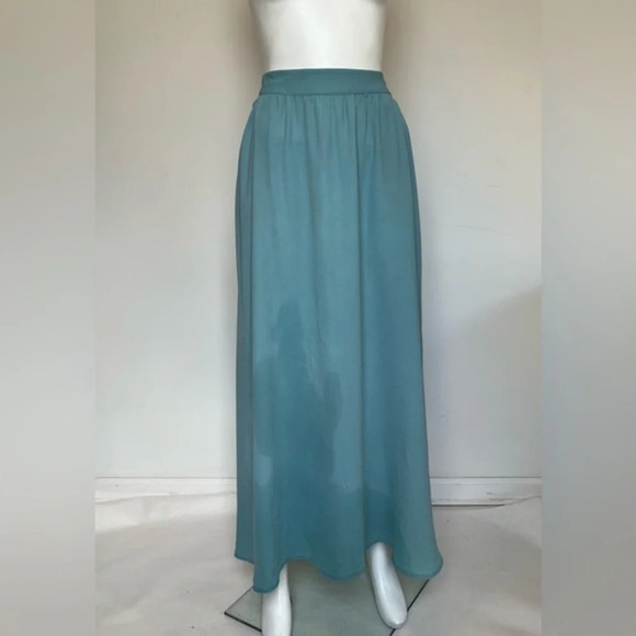 Street One Dresses & Skirts - Street One Women's  A-Line Swing Pleated Long Maxi Blue Teal Skirt L NWT